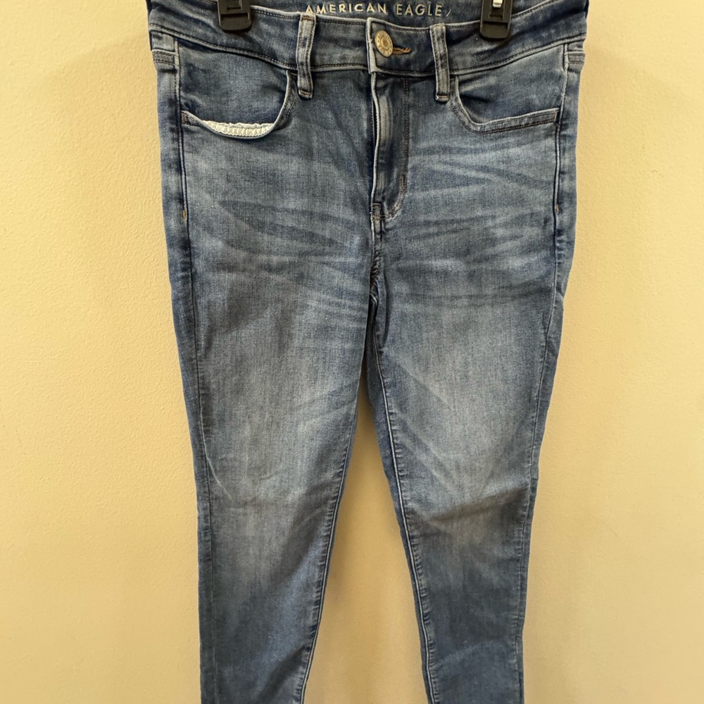 American Eagle Outfitters Women's Light Blue Skinny Jeans